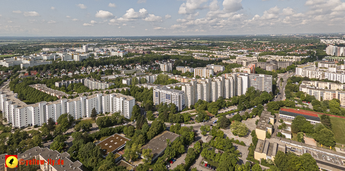 07.06.2023 - Annette-Kolb-Anger, Perlach Stift und Aufstockung in der Kafkastraße in Neuperlach